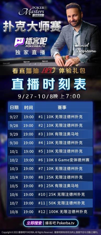 播客吧推出獨(dú)家節(jié)目《2021撲克大師賽》看丹牛走出低谷斬獲冠軍!