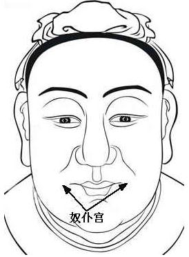 面相算命圖解：面相十二宮圖之奴仆宮